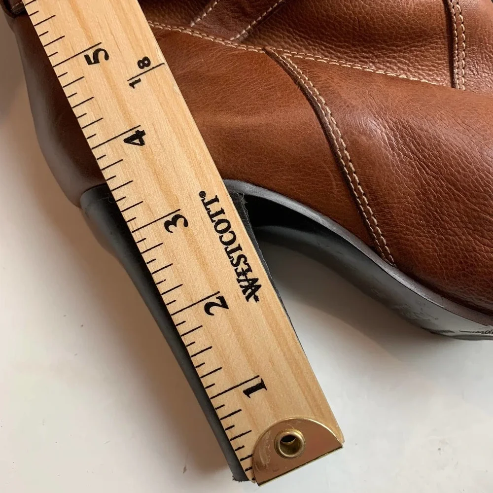 J. Crew Tenley Leather Mid Calf Boots 9.5 - Picture 8 of 8